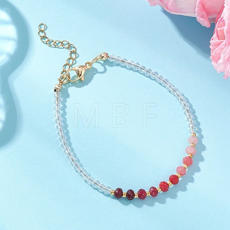 Dyed Natural Malaysia Jade & Glass Beaded Bracelets for Women BJEW-JB13076-01-1