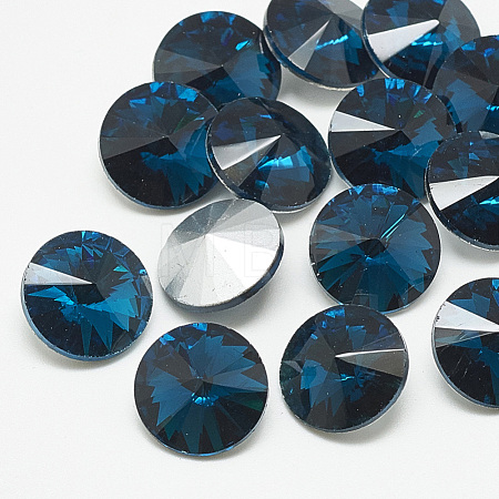 Pointed Back Glass Rhinestone Cabochons RGLA-T086-10mm-14-1