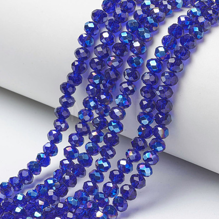 Electroplate Glass Beads Strands EGLA-A034-T4mm-I07-1