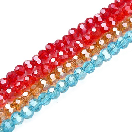 Electroplate Glass Bead Strands EGLA-R015-4mm-M-1