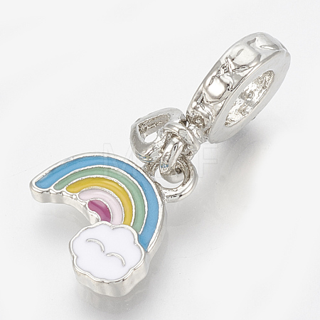 Alloy Enamel European Dangle Charms X-MPDL-Q209-085P-1