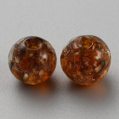 Luminous Handmade Gold Sand Lampwork Beads FIND-TAC0005-35C-02-1