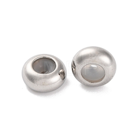 202 Stainless Steel Beads STAS-P238-10P-B-1