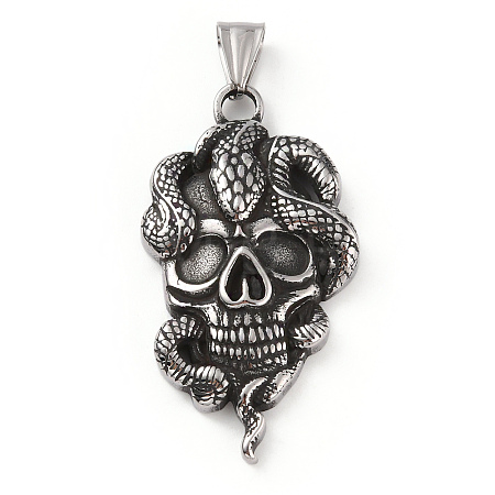 304 Stainless Steel Big Pendants X-STAS-A083-13AS-1