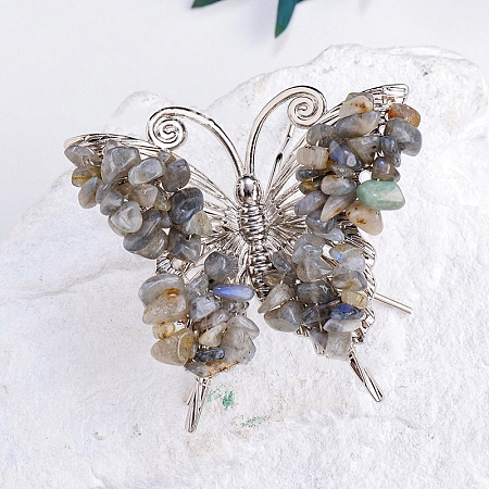 Raw Natural Labradorite Chip Mineral Specimen Display Decorations PW-WG29201-22-1