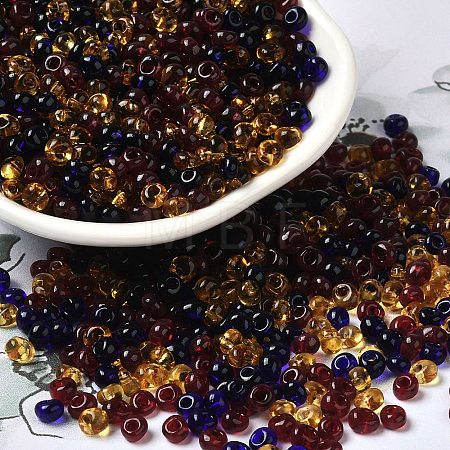 Transparent Colours Glass Seed Beads SEED-P006-02A-10-1