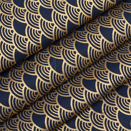 Fish Scales Pattern Japanese-style Cotton Fabric DIY-WH0579-98A-1