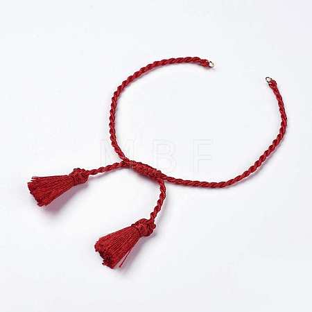 Polyester DIY Braided Bracelet Making MAK-K018-A09-1