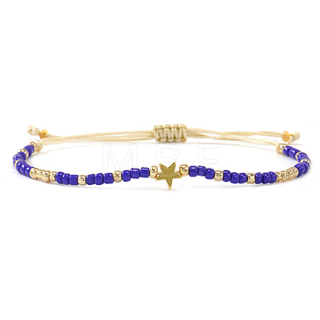 Glass Seed Beads Adjustable Bracelets KO8624-6-1