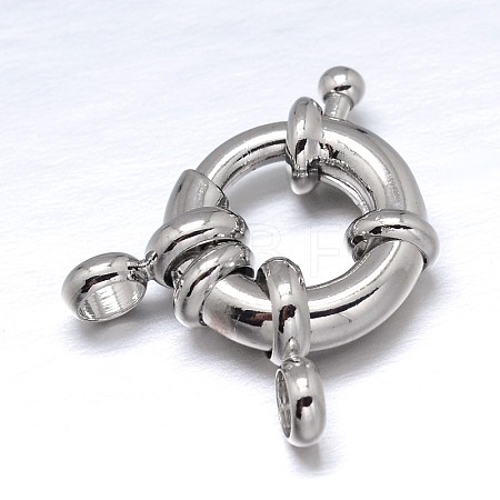 Brass Spring Ring Clasps KK-L082A-01P-1