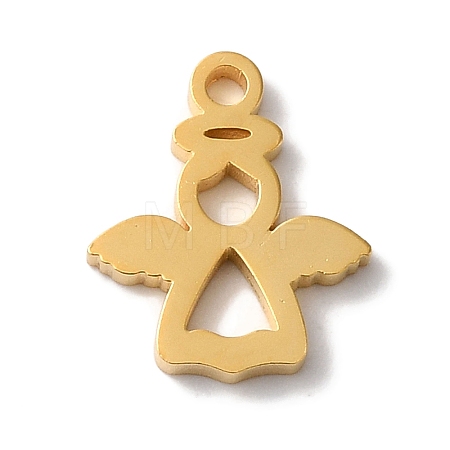 PVD Vacuum Plating 304 Stainless Steel Charms X-STAS-L081-025G-1