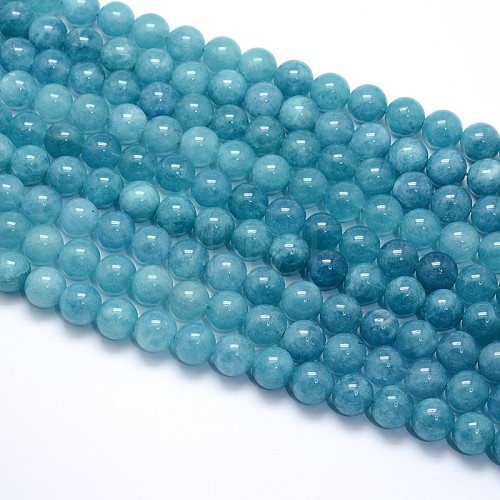 Natural Blue Quartz Beads Strands G-O047-07-4mm-1
