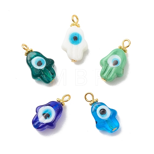 Handmade Evil Eye Lampwork Pendants PALLOY-JF01688-1