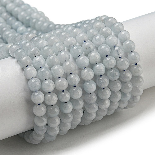 Natural Aquamarine Beads Strands G-P342-10-4mm-1