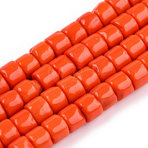 Opaque Solid Glass Bead Strands GLAA-N047-09-F02-1