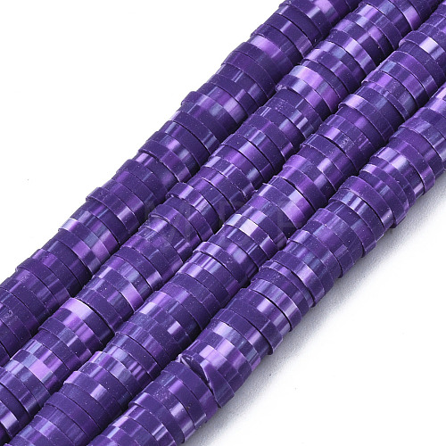 Handmade Polymer Clay Beads Strands CLAY-R089-6mm-161-1