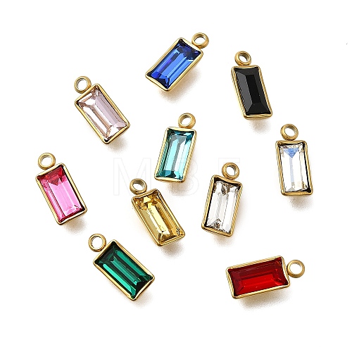 304 Stainless Steel Rhinestone Pendants STAS-Z125-11G-1