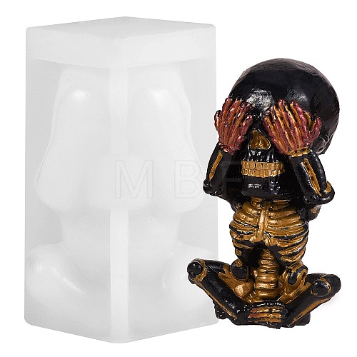 Halloween Theme DIY Candle Silicone Statue Molds DIY-SZ0007-14-1