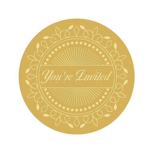 Self Adhesive Gold Foil Embossed Stickers DIY-WH0211-028-1