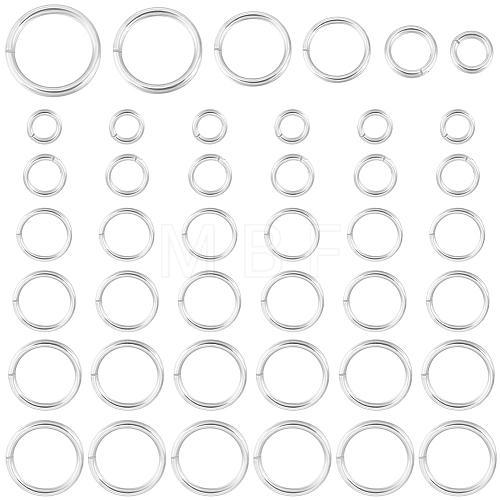 Beebeecraft 60Pcs 6 Styles 925 Sterling Silver Open Jump Rings STER-BBC0006-55-1