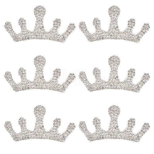 Crown Self Adhesive Rhinestone Appliques DIY-WH0349-70-1