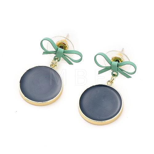 Alloy Plastic Studs Earrings for Women EJEW-K280-01D-1