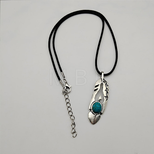 Leaf Pendant Necklaces for Women Men VG8430-1