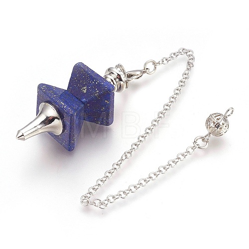 Natural Lapis Lazuli Dowsing Pendulums KK-F756-09E-1