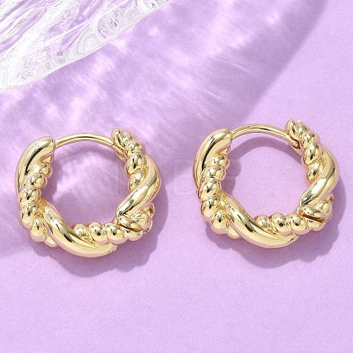 Brass Hoop Earrings EJEW-Q015-03G-02-1