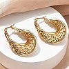 Multilayer Twist 201 Stainless Steel Hoop Earrings EJEW-D354-01G-3