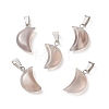 Natural Grey Agate Pendants G-Q369-17-1