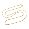 1.5mm Rack Plating Brass Ball Chain Necklaces for Women Men MAK-L044-62G-1