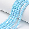 Opaque Solid Color Imitation Jade Glass Beads Strands EGLA-A044-P6mm-D08-1