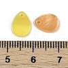 Spray Painted Natural Freshwater Shell Teardrop Charms SHEL-K006-47-4