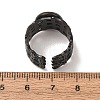 Woven Bezel 304 Stainless Steel Cuff Ring Components SA-CBAD8FA-01EB-02-3