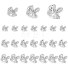 HOBBIESAY 24Pcs 3 Style Irregular Flower Shape 1-Hole Zinc Alloy Shank Buttons BUTT-HY0001-01P-1