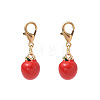 Brass Enamel Pendant Decorations HJEW-YW00573-09-1