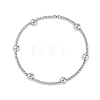 Brass Micro Pave Clear Cubic Zirconia Chain Bracelets for Women BJEW-M047-02P-4