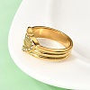 304 Stainless Steel Micro Pave Cubic Zirconia Finger Rings for Women RJEW-K316-06G-3