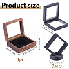 1Pc Rectangle Wood Visible Window Commemorative Coin Magnetic Boxes CON-DC0001-25-2