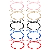 SUNNYCLUE 10Pcs 5 Colors Adjustable Braided Nylon Cord Link Bracelet Making AJEW-SC0002-18-1