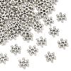 Flower Alloy Spacer Beads X-PALLOY-ZN152-AS-RS-4