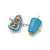 Brass Enamel Religion Virgin Chandelier Component Links KK-Z153-05G-02-2
