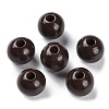 Spray Painted Natural Wood Beads WOOD-R272-02C-1