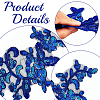 2Pairs Leaves Polyester Embroidery Ornaments Accessories DIY-GF0014-46B-6