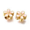 Brass Enamel Beads KK-G605-14G-02-2