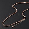 Brass Singapore Chains Necklaces for Women NJEW-D302-38RG-3