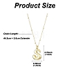 1Pc Initial Letter Brass Pendant Necklaces NJEW-YW0001-24S-2