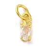 Rack Plating Brass Micro Pave Cubic Zirconia Charms KK-F881-03G-04-1