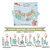 Alloy Enamel Dog & Whale Tail & Leaf & Sakura Flower & Clothes Pendant Locking Stitch Markers HJEW-AB00044-2